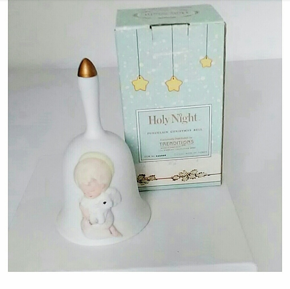 Porcelain Christmas Bell | "Holy Night"